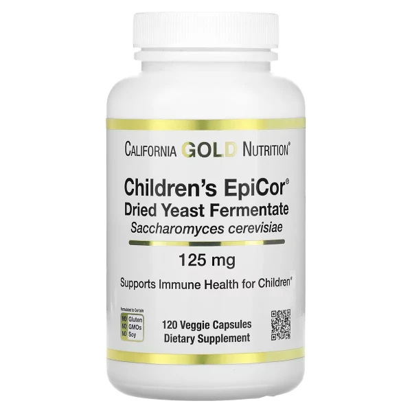 California GOLD Nutrition Сухой дрожжевой ферментат для Детей Epicor 125 мг 120 вег капсул