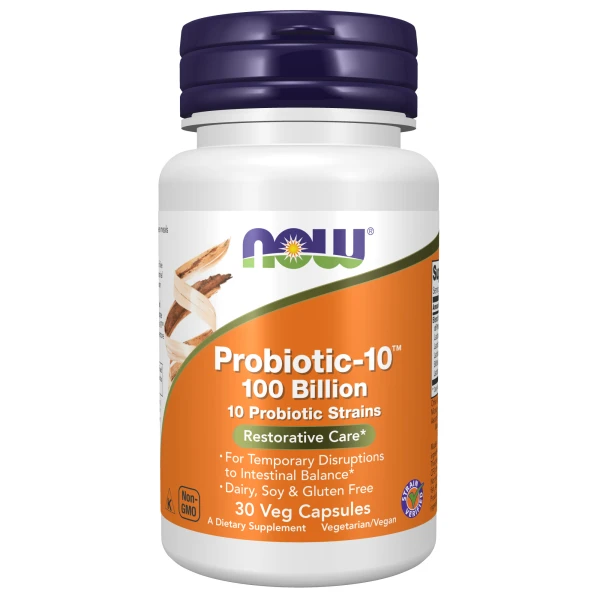 NOW Пробиотик Probiotic-10 100 Миллиардов 30 вег капсул