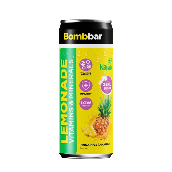 Bombbar Лимонад с Витаминами и Минералами 330 мл (Ананас)