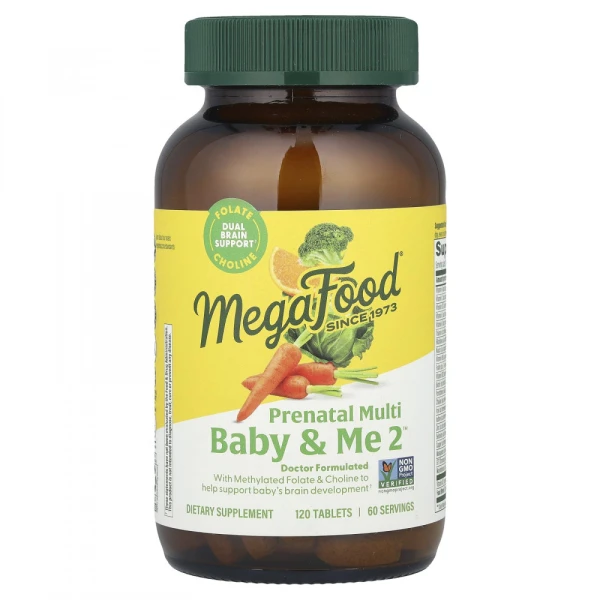 MegaFood Мультивитамины для беременных Baby & Me 120 таблеток