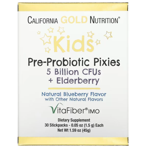 California GOLD Nutrition Пре- и Пробиотики для Детей pixies 30 стиков