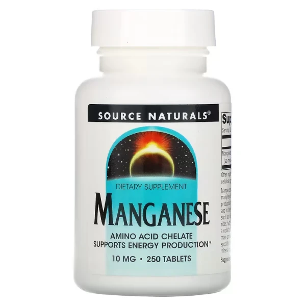 Source Naturals Марганец 10 мг 250 таблеток