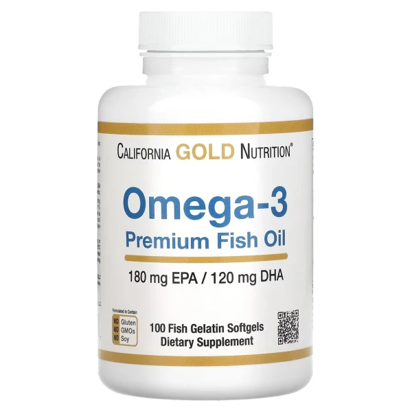 California GOLD Nutrition Омега-3 премиальный рыбий жир 100 софтгель-капсул
