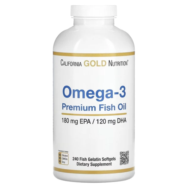 California GOLD Nutrition Омега-3 премиальный рыбий жир 240 софтгель-капсул