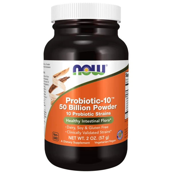 NOW Пробиотик Probiotic-10 50 Миллиардов в порошке 57 грамм