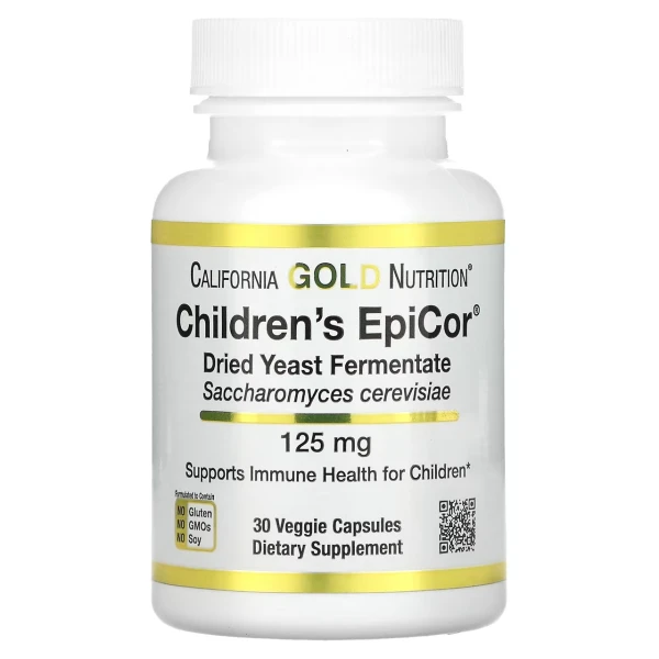 California GOLD Nutrition Сухой дрожжевой ферментат для Детей Epicor 125 мг 30 вег капсул