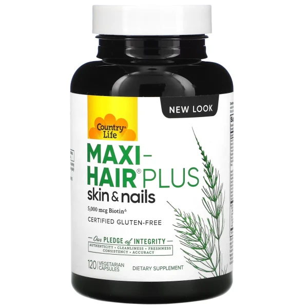 Country Life для Волос Кожи и Ногтей Maxi-Hair 5000 мкг 120 вег капсул