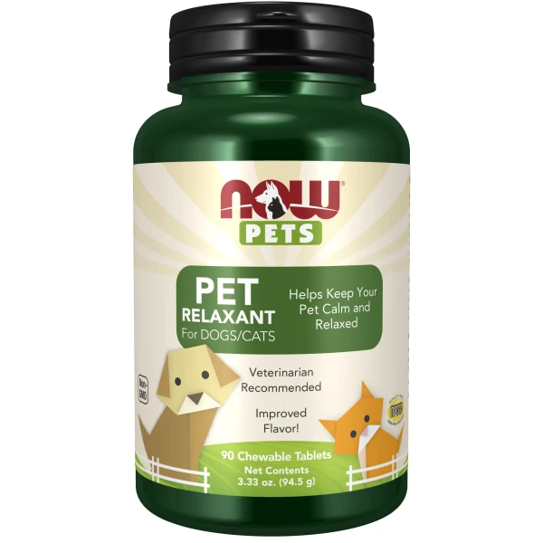 NOW Pets Релаксант для собак и кошек 90 жевательных таблеток