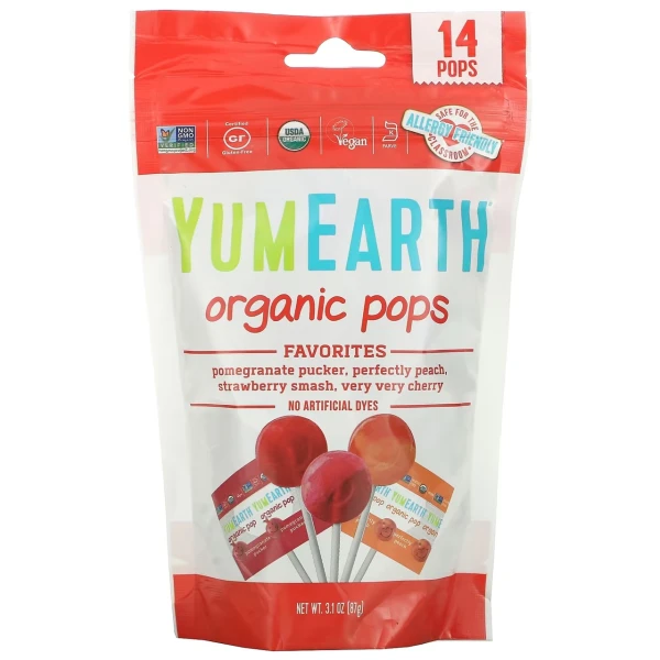 Yum Earth органические леденцы 87 грамм (Ассорти)