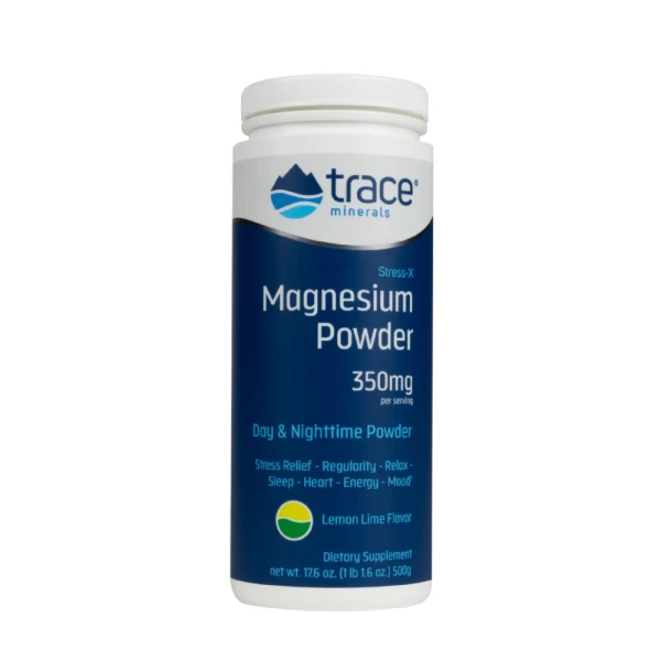 Trace Minerals Магний в порошке Stress-X 350 мг 500 грамм (Лимон-Лайм)