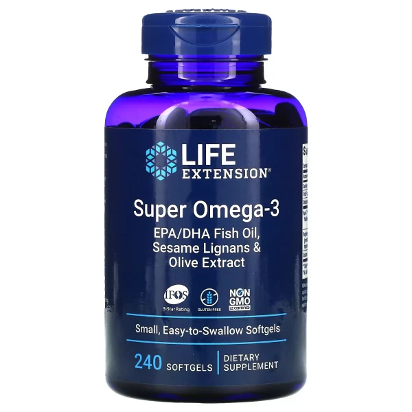 Life Extension Супер Омега-3 ЭПК/ДГК Рыбий Жир 240 софтгель-капсул