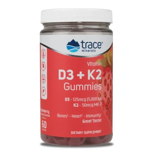 Trace Minerals Витамины Д3 + К2 в мармеладках 60 мармеладок