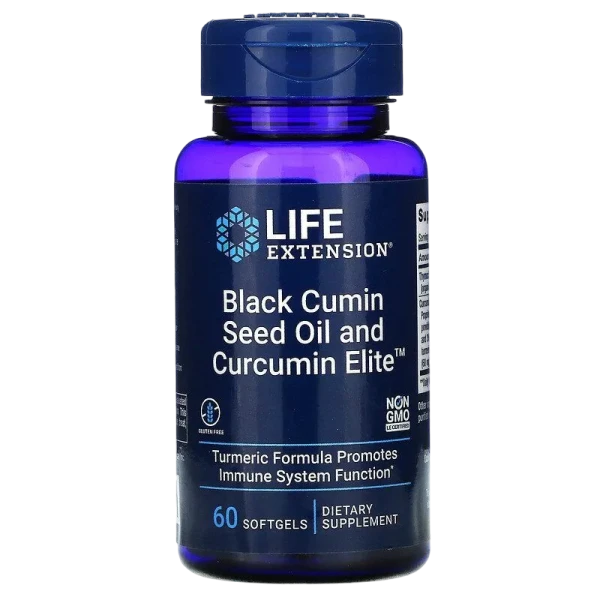 Life Extension Масло семян черного тмина и Куркумин Элит 60 софтгель-капсул
