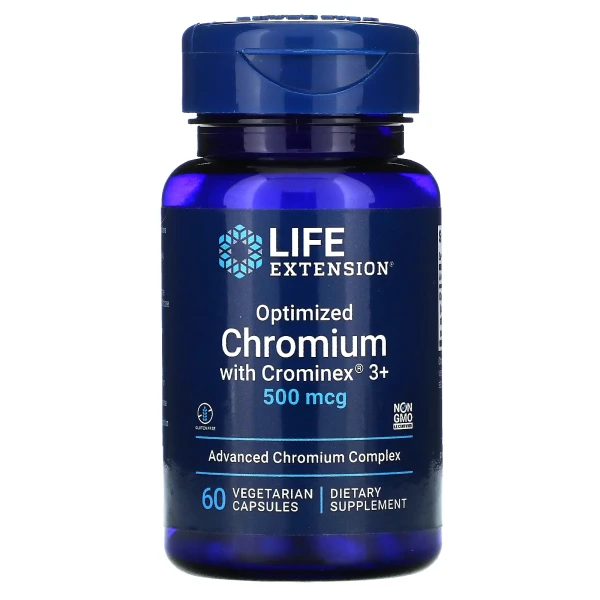 Life Extension Оптимизированный Хром + Crominex® 500 мкг 60 вег капсул