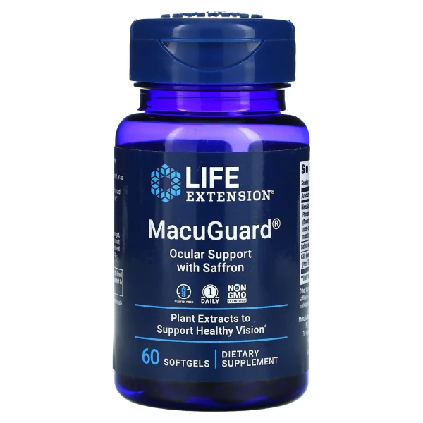 Life Extension Поддержка Зрения с Шафраном MacuGuard 60 софтгель-капсул