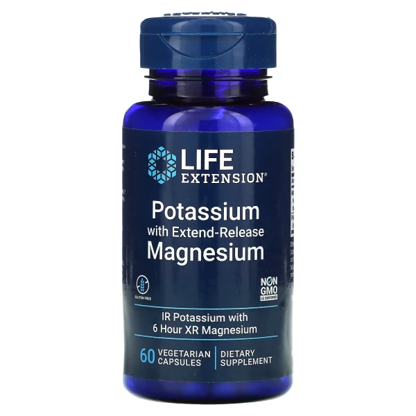 Life Extension Калий с Магнием пролонгированного высвобождения 60 вег капсул