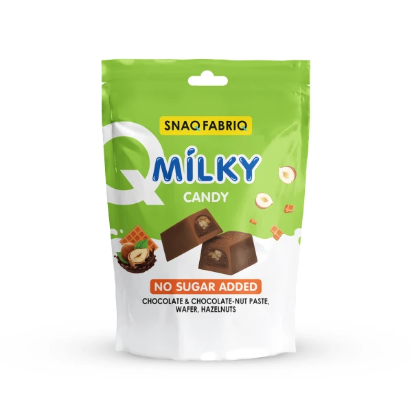 Snaq Fabriq Шоколадные конфеты Milky 130 грамм (С молочно-ореховой пастой, вафлей и фундуком)