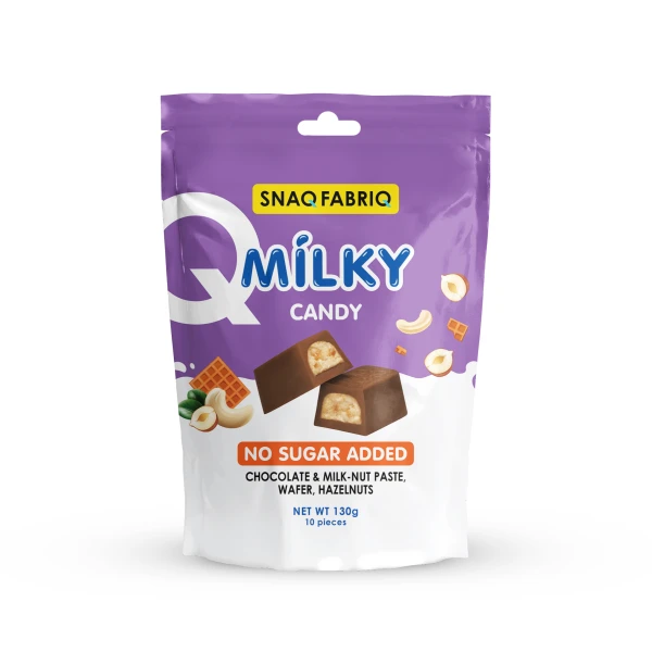 Snaq Fabriq Шоколадные конфеты Milky 130 грамм (С молочно-ореховой пастой, вафлей и кешью)
