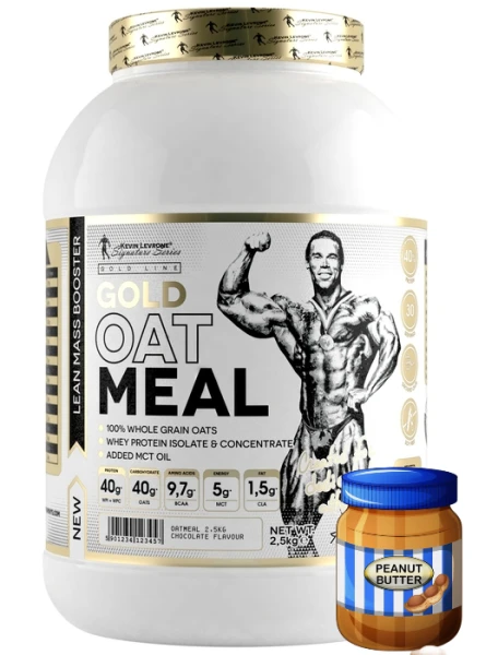 Kevin Levrone Гейнер на овсяных хлопьях Gold OatMeal 2500 грамм (Арахисовая паста)