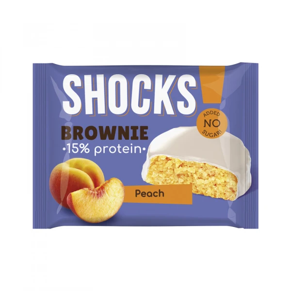 FitnesShock Протеиновый брауни SHOCKS 50 грамм (Персик)