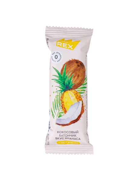 Protein Rex Кокосовый батончик 40 грамм (Ананас)