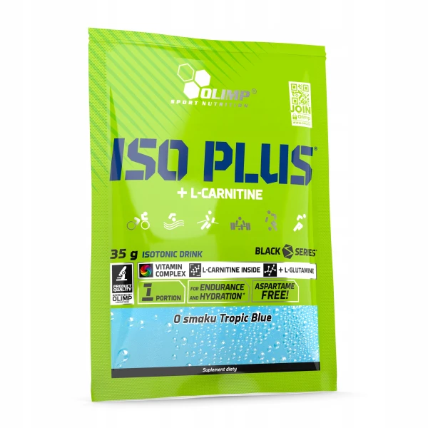 Olimp Изотоник Iso Plus + Л-Карнитин 35 грамм (тропик блю)