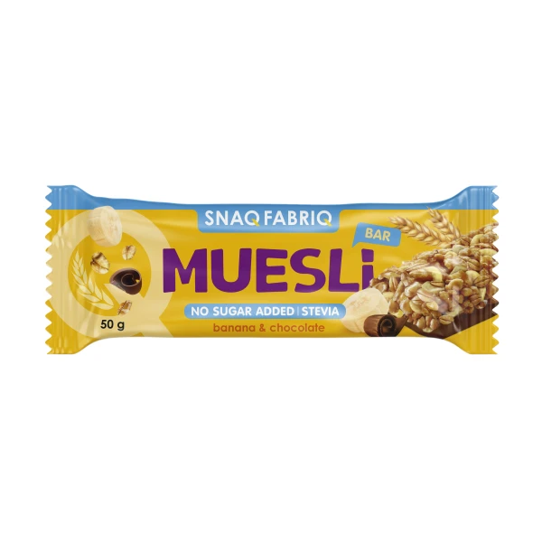 Snaq Fabriq Мюсли с молочным шоколадом 50 грамм (Банан)