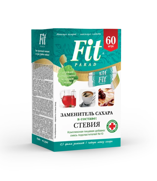 Fit Parad Заменитель сахара №10 30 гр 60 стиков
