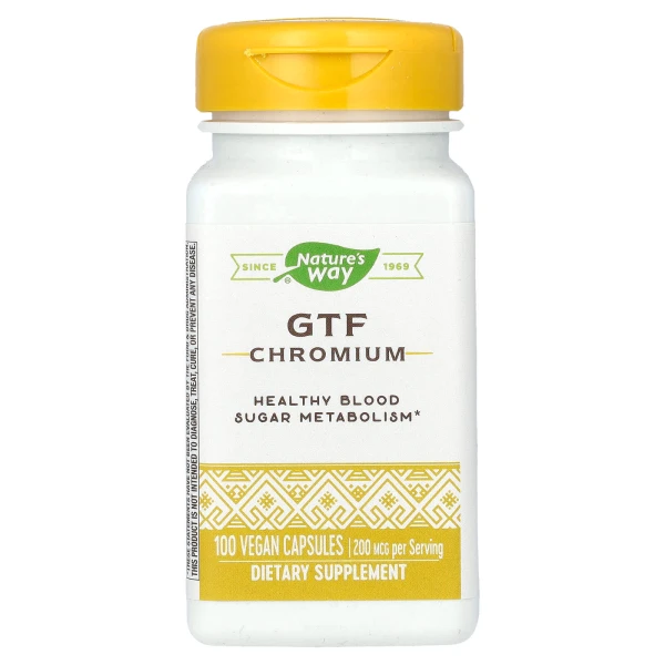 Nature's Way GTF Хром 200 мкг 100 вег капсул