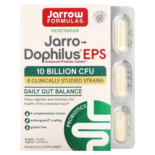 Jarrow Formulas Пробиотики Jarro-Dophilus EPS 10 миллиардов КОЕ 120 вег капсул