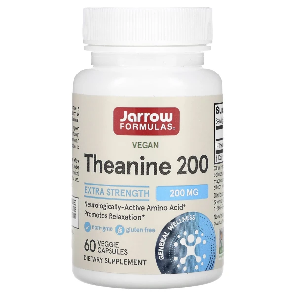 Jarrow Formulas Теанин 200 мг 60 вег капсул