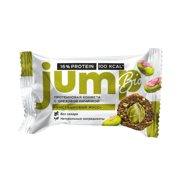 Jump Bio конфета с ореховой начинкой 30 грамм (Фисташковый мусс)