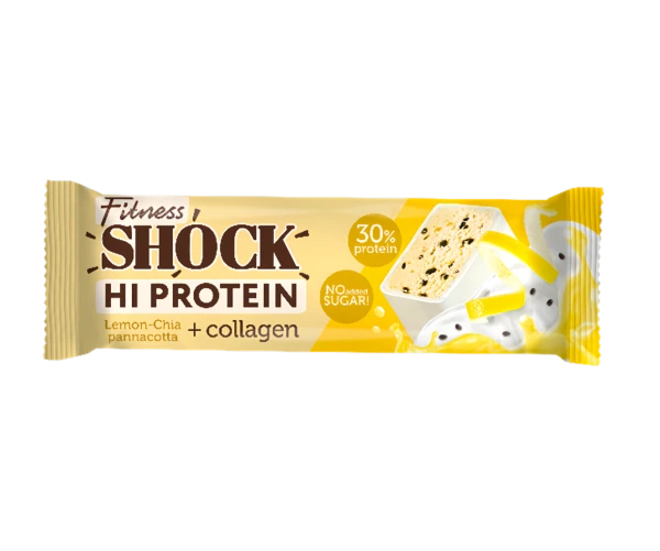 FitnesShock Протеиновый батончик Hi protein 40 грамм (Лимон-чиа)