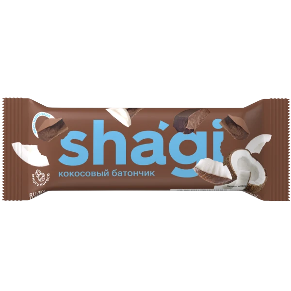 Shagi кокосовый батончик 40 грамм (Шоколад)