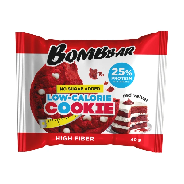 Bombbar низкокалорийное печенье 40 грамм (Красный бархат)