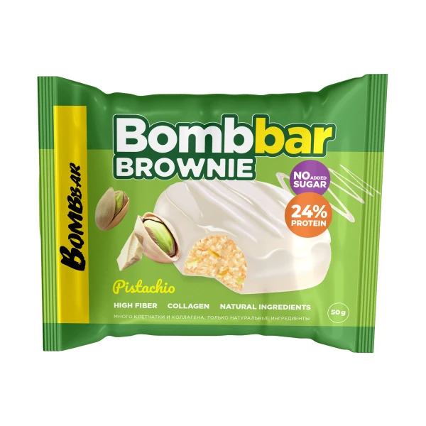 Bombbar протеиновый брауни 50 грамм (Фисташка)