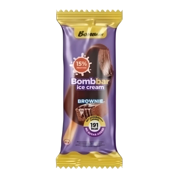 Bombbar Мороженое эскимо со вкусом шоколадный брауни 70 грамм