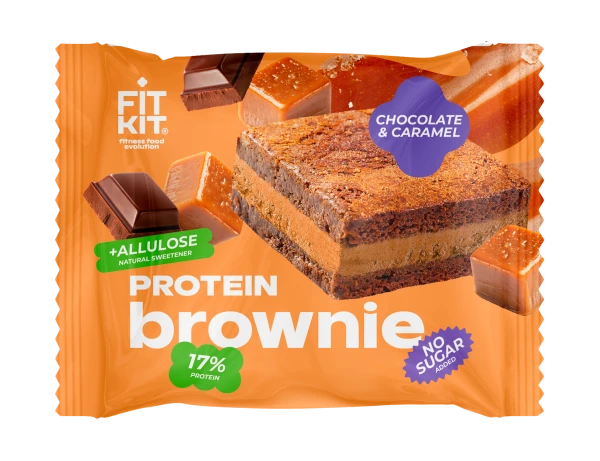 Fit Kit Протеиновый брауни 40 грамм (Шоколад-карамель)